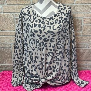 Talulah Leopard Oversized Sweater